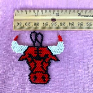 Beautiful Beaded Chicago Bulls Pendant